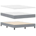Pat cu arcuri cu headboard Gri deschis 140 x 200 cm țesătură - WALTI WALTI