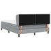 Pat cu arcuri cu headboard Gri deschis 140 x 200 cm țesătură - WALTI WALTI