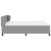 Pat cu arcuri cu headboard Gri deschis 140 x 200 cm țesătură - WALTI WALTI