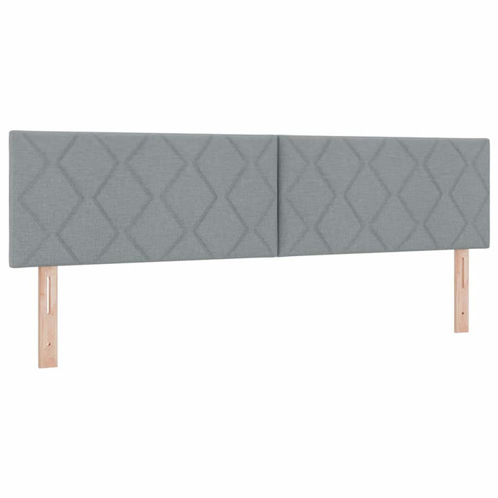 Pat cu arcuri cu headboard Gri deschis 180 x 200 cm țesătură WALTI