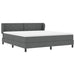 Pat cu arcuri cu headboard Gri închis 180 x 200 cm țesătură - WALTI WALTI