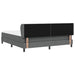 Pat cu arcuri cu headboard Gri închis 180 x 200 cm țesătură - WALTI WALTI