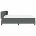 Pat cu arcuri cu headboard Gri închis 180 x 200 cm țesătură - WALTI WALTI