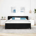Pat cu arcuri cu headboard Negru 180 x 200 cm țesătură - WALTI WALTI