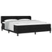 Pat cu arcuri cu headboard Negru 180 x 200 cm țesătură - WALTI WALTI