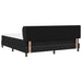 Pat cu arcuri cu headboard Negru 180 x 200 cm țesătură - WALTI WALTI