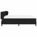 Pat cu arcuri cu headboard Negru 180 x 200 cm țesătură - WALTI WALTI