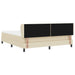 Pat cu arcuri cu headboard Crem 180 x 200 cm țesătură - WALTI WALTI