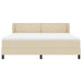 Pat cu arcuri cu headboard Crem 180 x 200 cm țesătură - WALTI WALTI
