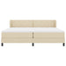 Pat cu arcuri cu saltea cu headboard Crem 200 x 200 cm țesătură - WALTI WALTI