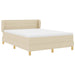 Pat cu arcuri cu saltea cu headboard Crem 140 x 190 cm țesătură - WALTI WALTI