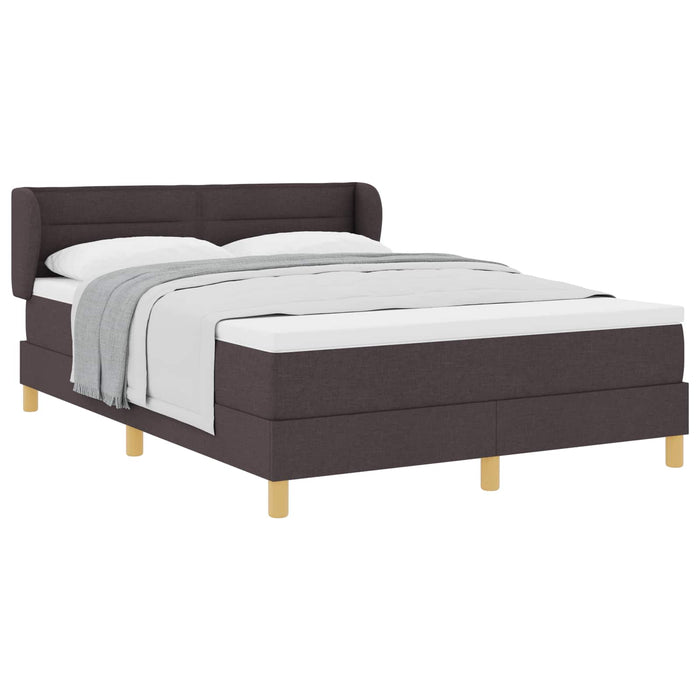 Pat cu arcuri cu saltea Maro închis 140 x 200 cm țesătură WALTI