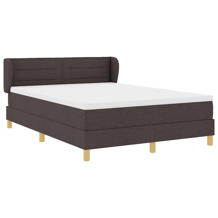 Pat cu arcuri cu saltea Maro închis 140 x 200 cm țesătură WALTI