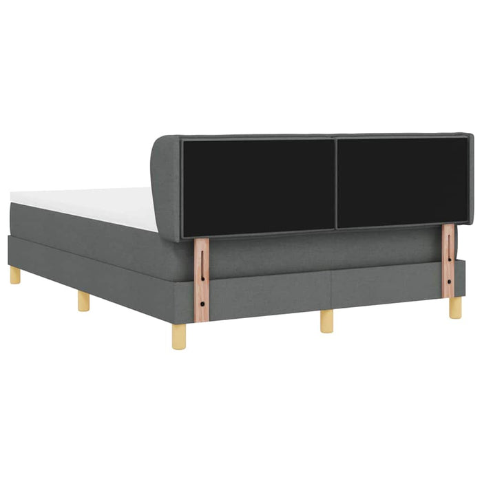 Pat cu arcuri cu saltea Gri închis 160 x 200 cm țesătură - WALTI WALTI