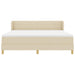 Pat cu arcuri cu saltea cu headboard Crem 180 x 200 cm țesătură - WALTI WALTI