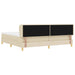 Pat cu arcuri cu saltea cu headboard Crem 200 x 200 cm țesătură - WALTI WALTI