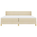 Pat cu arcuri cu saltea cu headboard Crem 200 x 200 cm țesătură - WALTI WALTI
