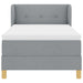 Pat cu arcuri cu headboard Gri deschis 80 x 200 cm țesătură - WALTI WALTI