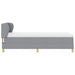 Pat cu arcuri cu headboard Gri deschis 80 x 200 cm țesătură - WALTI WALTI