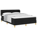 Pat cu arcuri cu headboard Negru 140 x 190 cm țesătură - WALTI WALTI