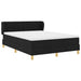 Pat cu arcuri cu headboard Negru 140 x 190 cm țesătură - WALTI WALTI