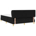 Pat cu arcuri cu headboard Negru 140 x 190 cm țesătură - WALTI WALTI