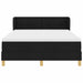 Pat cu arcuri cu headboard Negru 140 x 190 cm țesătură - WALTI WALTI