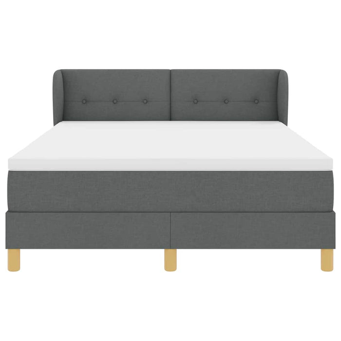 Pat cu arcuri cu saltea Gri închis 160 x 200 cm țesătură - WALTI WALTI