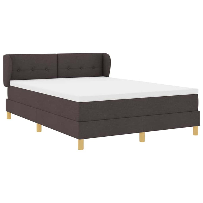 Pat cu arcuri cu saltea Maro închis 160 x 200 cm țesătură - WALTI WALTI