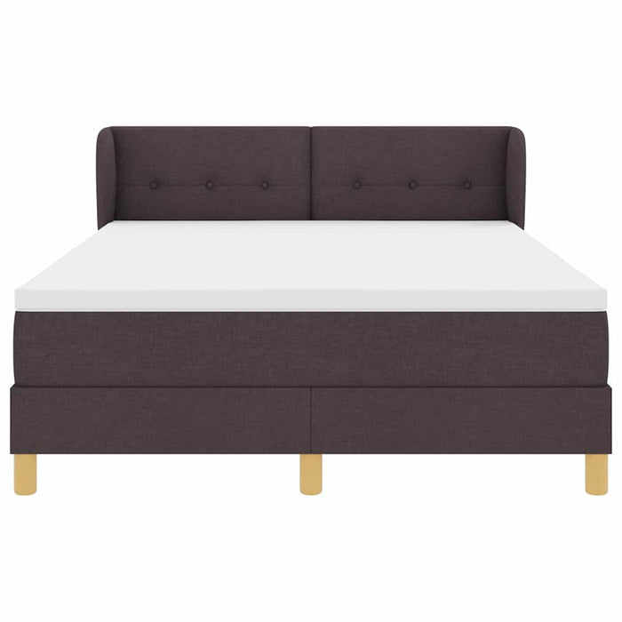 Pat cu arcuri cu saltea Maro închis 160 x 200 cm țesătură - WALTI WALTI