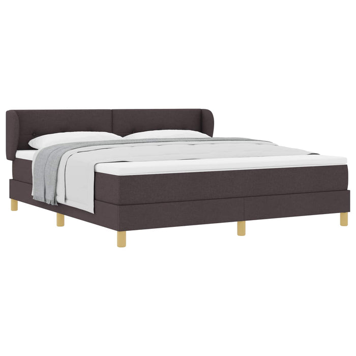 Pat cu arcuri cu saltea Maro închis 180 x 200 cm țesătură - WALTI WALTI