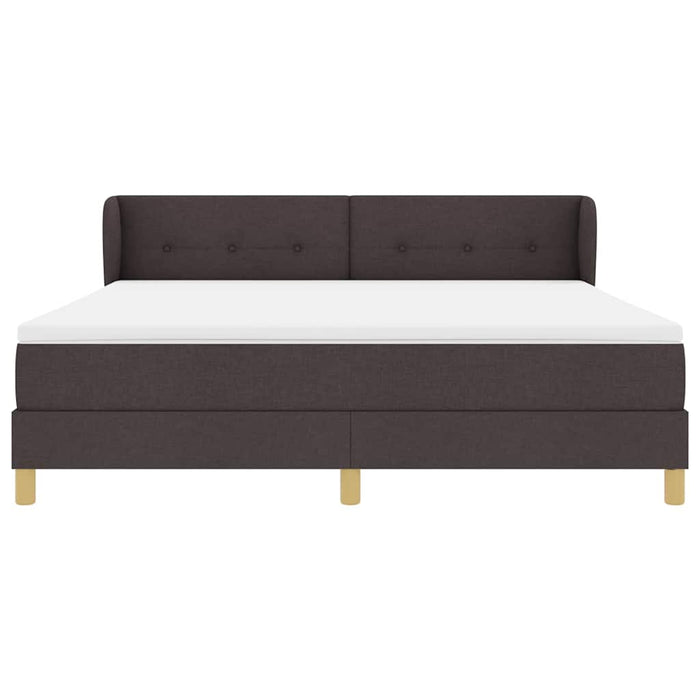 Pat cu arcuri cu saltea Maro închis 180 x 200 cm țesătură - WALTI WALTI