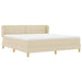 Pat cu arcuri cu saltea cu headboard Crem 180 x 200 cm țesătură - WALTI WALTI