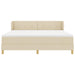 Pat cu arcuri cu saltea cu headboard Crem 180 x 200 cm țesătură - WALTI WALTI