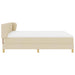 Pat cu arcuri cu saltea cu headboard Crem 180 x 200 cm țesătură - WALTI WALTI