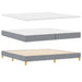 Pat cu arcuri cu headboard Gri deschis 200 x 200 cm țesătură - WALTI WALTI