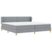 Pat cu arcuri cu headboard Gri deschis 200 x 200 cm țesătură - WALTI WALTI