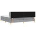 Pat cu arcuri cu headboard Gri deschis 200 x 200 cm țesătură - WALTI WALTI