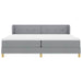 Pat cu arcuri cu headboard Gri deschis 200 x 200 cm țesătură - WALTI WALTI