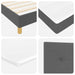 Pat cu arcuri cu headboard Gri închis 200 x 200 cm țesătură - WALTI WALTI