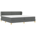 Pat cu arcuri cu headboard Gri închis 200 x 200 cm țesătură - WALTI WALTI