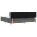 Pat cu arcuri cu headboard Gri închis 200 x 200 cm țesătură - WALTI WALTI