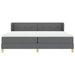 Pat cu arcuri cu headboard Gri închis 200 x 200 cm țesătură - WALTI WALTI