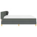 Pat cu arcuri cu headboard Gri închis 200 x 200 cm țesătură - WALTI WALTI