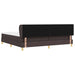 Pat cu arcuri cu headboard Maro închis 200 x 200 cm țesătură - WALTI WALTI