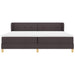 Pat cu arcuri cu headboard Maro închis 200 x 200 cm țesătură - WALTI WALTI