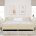 Pat cu arcuri cu saltea cu headboard Crem 200 x 200 cm țesătură - WALTI WALTI