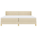 Pat cu arcuri cu saltea cu headboard Crem 200 x 200 cm țesătură - WALTI WALTI