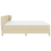 Pat cu arcuri cu saltea cu headboard Crem 200 x 200 cm țesătură - WALTI WALTI