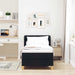 Pat cu arcuri cu saltea cu headboard Negru 80 x 200 cm țesătură - WALTI WALTI